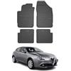 OMAC Tappetini in Gomma Compatibili con Alfa Romeo Giulietta 2010-2020 Tappetini Auto Nero 4X