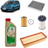 OP Kit tagliando 4 filtri + 5L olio Edge 5W-30 LL per Volkswagen Touran 5T 1.6 TDI 2015+
