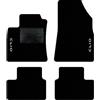 QUEMAR Tappetini Auto compatibili con Renault Clio V anche Hybrid dal 2019/ Kit Tappeti Moquette e Gomma su Misura (Set 2 Anter.+ 2 Poster.)/ Ricami e Colori Personalizzati (2 Ricami, Bordo Nero)