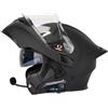 EBAYIN Casco Da Moto Modulare Con Bluetooth Integrato Certificato ECE, Ampio Angolo E Campo Visivo, Design Integrale Flip-up Con Doppi Altoparlanti Stereo E Microfono Integrati(L,L=(59~60cm))