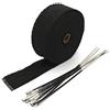 Mintice 5CM X 10M Nastro Termico Isolante Nero Benda Termica Scarico Fibra Vetro Tubo Calore Scarico Protezione Moto con 6 Fascette Acciaio