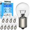 SOFOC PY21W 12V 21W BAU15S Lampadina bianco caldo luce fendinebbia retromarcia 150°Polo sfalsato Contatto singolo Attacco baionetta S25 10Pcs