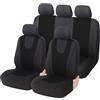 LXBSXY Set Completo di Coprisedili per Auto per Toyota Rav4 2005-2024, Traspirante in Tessuto di Cotone, Resistente allo Sporco e Facile da Pulire Accessori Auto Interno,A/Black