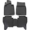 J&J AUTOMOTIVE Tappetini Auto in Gomma su Misura per Mitsubishi Pajero 2006-2015, Set da 4 Pezzi, 3D - con Bordo Alto, Antiscivolo, Inodore, Colore Nero, TPE