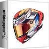 MOTOTOPGUN scorpion casco integrale per moto exo-race air kobra blu giallo rosso taglia l mototopgun 161-513-372-05