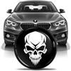 SkinoEu Stemma tuning cofano anteriore baule 82mm compatibile con BMW emblema 51147057794 Teschio Nero Bianco EN 33