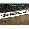 ontto Adesivo Emblema Lettera Numero per BMW Serie 6 7 640i 650i 733i 735i 735iL 740i 740iL 740Ld Emblema Distintivo Adesivo Baule Posteriore Coperchio Numero Lettere Adesivo Nero Opaco- 740Ld
