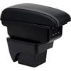 OYHCM Bracciolo Centrale per Seat Arona, Doppio Scomparto, Pelle Nera, Facile da Installare, Accessorio Auto Personalizzato