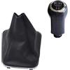 AHRPKAMERD Pomelli Leva Cambio Per OPEL Per Zafira B 2005 2006 2007 2008 2009 2010 2011 2012 2013 2014 Pomello Cambio Con Cuffia Pelle 5 6 Velocità Copri Pomello Cambio(5 Speed-Set)