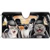 BAGEYOU Parasole per parabrezza anteriore per auto per cani British Shorthair Cat Decor parasole parasole per veicolo con raggi UV riflettore, mantiene il veicolo fresco, 140 x 76 cm
