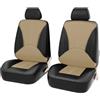 WSXCDE Coprisedili Auto Set, per Dacia Duster 2010-2025 Pelle Traspirante Copri Sedile Auto Antiscivolo Protezione Sedile Auto, Auto Interno Accessori,C