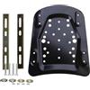DFFMQSJ Portapacchi universale per motocicli, copertura in lamiera di ferro, bauletto per scooter, supporto fisso, portapacchi, accessori, installazione semplice, nero, 1 set