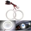 Qasim 1 paio di LED COB Angel Eyes Halo Rings 60MM Bianco con Guscio in Plastica di Cotone per Auto Moto Faro DRL Fendinebbia 36SMD DC9-30V