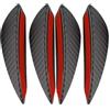 CAKYSE Spoiler Paraurti Auto 4 Pezzi/6 Pezzi Decorazione Universale Per Paraurti Anteriore Diffusore Splitter Alette Spoiler Canard Mento Tuning Auto Decorazione Canard(4PC Carbon Fiber)