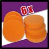 Duke-Handel 6 X Spugna per lucidare Medium in Arancione 180 mm (Velcro) per Il Perfetto di Lavoro/Caricabatteria di Trattamento