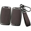 ontto Cover per chiave auto, adatta per Land Rover Range Rover Discovery Evoque Sport Velar per Jaguar XE E-Pace, telecomando in lega di zinco, custodia protettiva in pelle, accessorio 5 tasti A