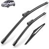 Autozonea Set tergicristallo anteriore e posteriore per Hyundai IX20 2010-2020 2011 2012 2013 spazzola tergicristallo rivestita 26+14+12(Left hand drive)