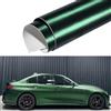 Blueshyhall Pellicola per auto, pellicola auto verde scuro opaca metallizzata, pellicola per rivestimento auto verde autoadesiva con canali d'aria, pellicola tuning per interni ed esterni per auto