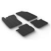 Gledring 580 Tappetini in Gomma 5 Porte 4 Pezzi e Kit di Clip Nero