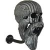 GDJGNUDK Portacasco Moto Skull, Portacasco con Teschio, Portacappelli da Parete Accessori Moto Supporto per Casco a Parete e Adatto per Cappotti da Bici, Cappelli da Baseball e Casco da Rugby(Silver)