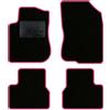 QUEMAR Tappetini Auto compatibili con Peugeot 208 I 2012-2019 / Kit Tappeti Moquette e Gomma su Misura (Set 2 Anteriori + 2 Posteriori) / Ricami e Colori Personalizzati (0 Ricami, Bordo Rosa)