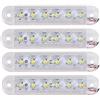 Generic 4 Pezzi Luci Ingombro Laterale 12V 24V Bianco 10cm х 2cm 6 LED Per Camion Autocarri Trattori Auto Roulotte Rimorchio Furgone