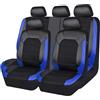 WACTO Coprisedili universali per auto, adatti per VW Passat B6 Golf 4 Golf 5 Passat B5 Golf 7 Tiguan Polo Golf Mk4 Passat B8 VW Golf 5 Cuoio Mesh Poliestere Copertura di Protezione