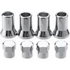 MOMOALA 4Pcs Tr413 Cromo Auto Camion Pneumatico Ruota Pneumatico Valvola Stelo Hex Caps W/Manicotto Copre