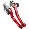 BHGMGEBLV Set Leve Freno e Frizione Per Beta RR 250 300 350 390 400 430 450 480 498 2T 4T X-Trainer 2015-2024 Leva Freno Frizione Pivotante Per Moto Frizione Idraulica Moto(Red)