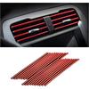 8sanlione 20 Strisce Decorative per condizionatore d'Aria per Prese d'Aria, universali, Impermeabili, Pieghevoli, Adatte per la Maggior Parte delle Prese d'Aria, Accessori Interni Auto (Rosso)