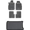 MOTOS Set di tappetini in gomma e tappetini in Pe per il bagagliaio Fiat 500 dal 2020 Migliorate il vostro comfort di viaggio con il tappetino antiscivolo per auto - tappetino per auto per tutte le st