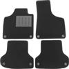 ASC Tappetini Auto Compatibili con Audi A3 8P-8PA II Serie 3 Porte/Sportback 2003-2013, Moquette con Bottoni per Ancoraggio, Battitacco in Gomma