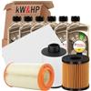 kW&HP KIT TAGLIANDO 4 FILTRI CON OLIO MOTORE ORIGINALE 6LT LITRI 5W30 COMPATIBILE CON JUMPER PIANALE PIATTO/TELAIO 2.2 HDI 100
