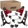 kW&HP KIT BRACCI BRACCETTI OSCILLANTI TRAPEZI INFERIORI, BRACCI SUPERIORI RINFORZATI, BIELLETTE E BOCCOLE BARRA PER ALFA 147, 156 E GT