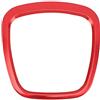 Generico Cromo auto styling volante centro logo copre adesivi trim per Audi A3 8P S3 A4 B6 B7 A5 A6 Q5 Q7 accessori interni, volante logo tappi adesivi decalcomanie (Rosso)