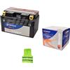 CLICK & GO COMPATIBILE CON MV AGUSTA Brutale R 910 per anno 2006 al 2011 BATTERIA YTZ10S-BS TECNIUM BTZ10S-BS BATTERIE 8,6 AMPERE 12 VOLT GIÀ PRONTA E CARICA 150X87X93MM