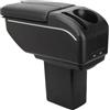 ZENVI Braccioli Compatible with OPEL Mokka Braccioli 2021-2025 Console Centrale Organizer Immagazzinaggio Scatola Stile Doppia Porta Utilizzabile Per Autisti Supporto Gomito (Stile Fibra Carbonio)