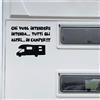 Generico Adesivo sticker camper frase frasi VIVERE IN CAMPER AMORE -caravan roulotte- accessori grafiche fiancata scegli colore cod.1976 (070 Nero, cm 35 x 26)