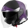 Bogotto H586 City-B Casco Jet, nero opaco/viola/bianco, M