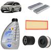 OP Kit tagliando 4 filtri + 7L olio Q8 Elite 0W-30 per Citroen C4 Picasso 2.0 BlueHDi gasolio 2013+