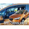 J&J AUTOMOTIVE Deflettori d'Aria per Opel Crossland X Dal 2017, Set da 2 Pezzi, Nero Fumé Oscurato Heko