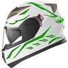 Decalart Kit 19 Adesivi Casco elmetto moto universali valigia pc - Toro corna bull strisce fasce stickers strips decalcomanie stickers casco Cod.L120 (064 Verde Lime)