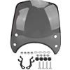 Hapivida Universale Parabrezza per Moto Retrò, Cupolino Spoiler Deflettore da 5-7 Pollici (Grigio)