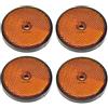 AB Tools Ambra lato rotondo riflettore Pack di 4 per i rimorchi recinto/Porta posti TR066