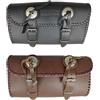 WinNet Borsa borsetta tool bags barilotto in pelle universale da per tutte moto custom e Harley (Marrone)