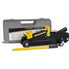 EGLEMTEK Cric Sollevatore Idraulico Per Auto Martinetto 2t Ruote Bidirezionali A Cuscinetto Assetto Ribassato Professionale Per Veicoli Auto Moto Con Valigetta Nero E Giallo