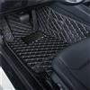 NYSQOFMB Tappeti Auto Tappetini Auto Personalizzati Per Clio 4 2013-2018 In Pelle Di Lusso Per Uomo E Donna, Copertura Completa Auto Tappetini(L Black beige)