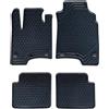 Auto Accessori Lupex - Set 4 Tappetini in Gomma Alta Qualità compatibili con Fiat Panda (dal 2012), Su Misura, Inodore, Protezione Totale, Neri