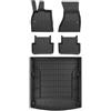 MOTOS Set di tappetini in gomma e tappetini per il bagagliaio per Audi A4 B8 2007-2015 Migliorare il comfort di viaggio con tappetino antiscivolo auto 3D- tappetini per tutte le stagioni auto, protezi