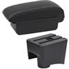 MSDDWL Bracciolo Auto Per POLO Mk5 6R 2010-2018 Scatola Portaoggetti Per Bracciolo Auto Retrofit Auto Braccioli(A1 Black white NOUSB)